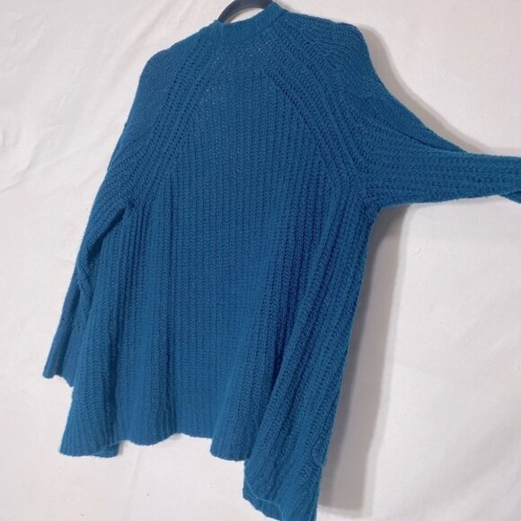 5/$25 American Eagle Outfitters Turquoise Open Front Chunky Knit Cardigan XS - Picture 11 of 13